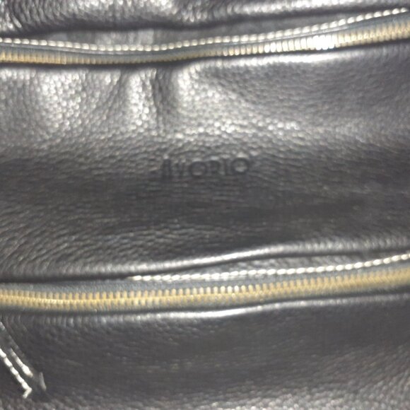 AVORIO-Black Leather Shoulder/Crossbody Bag-Italy-Near Mint - Picture 3 of 6